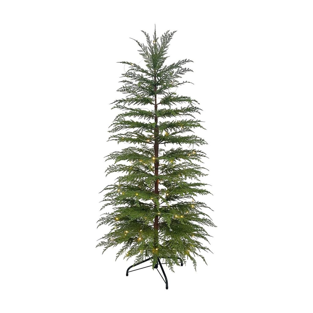 Christmas Decorations - 4.5ft Pre-Assembled Glitter Christmas Tree - Artificial Christmas Tree With