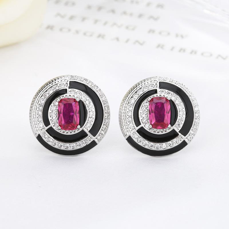 

Ювелирный набор, Серьги-пусеты, Ожерелье, Легкая роскошь и стиль высокого класса Buccellati, Черный агат, Рубилай, Женский стиль