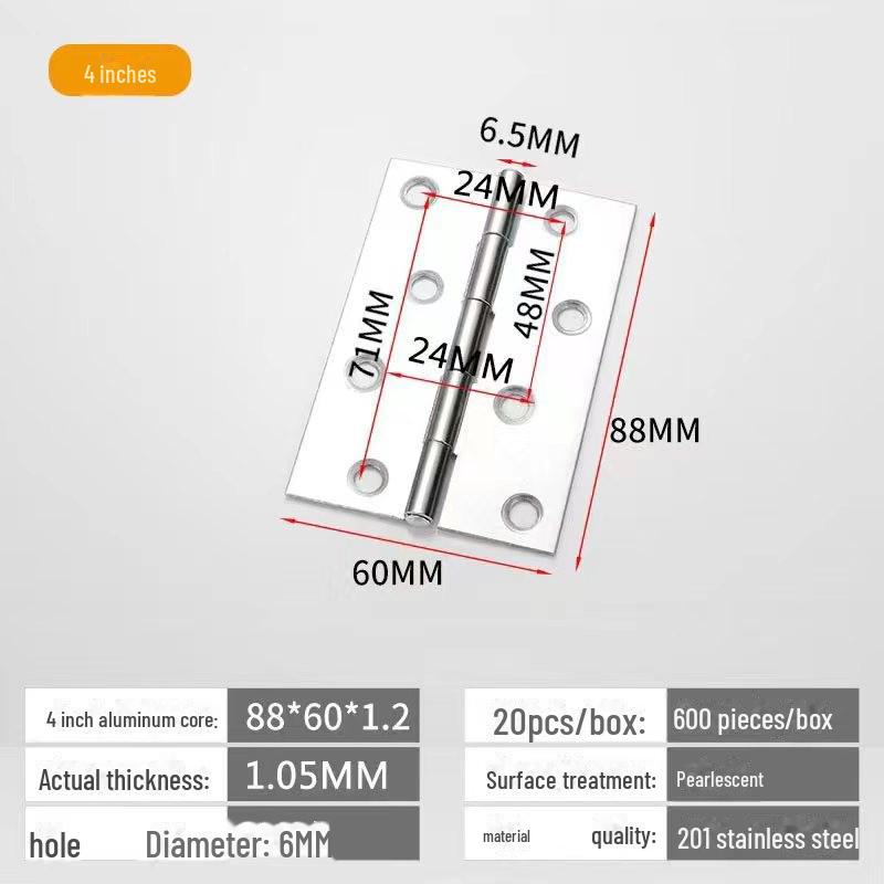 

Комплект петель для дверцы шкафа и окна из нержавеющей стали 304