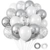 12-Inch Sequin Metallic Latex Balloons, 30pcs - Perfect for Birthday Party Decorations