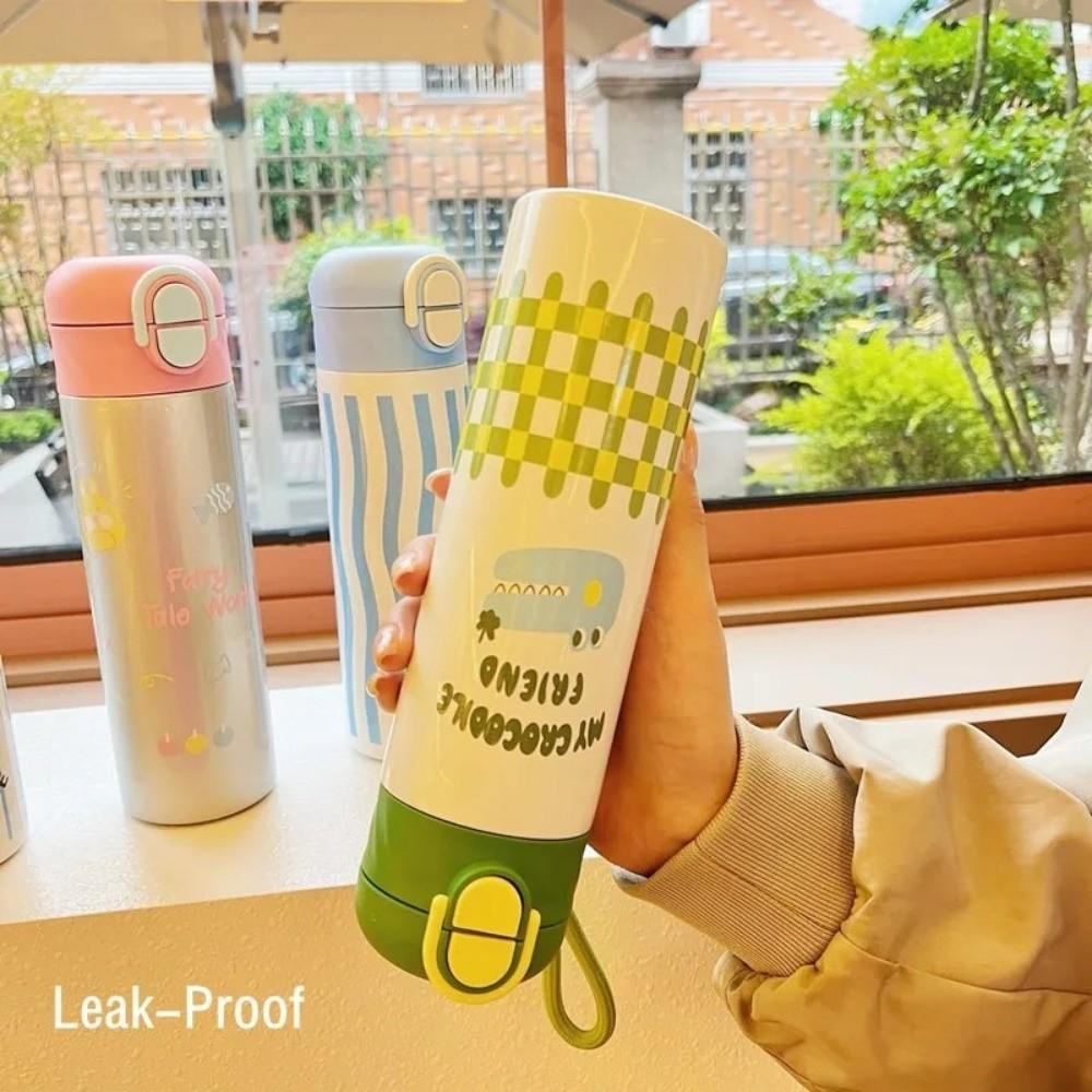 316 Stainless Steel Vacuum Flask 460ml Thermos Water Bottle Cartoon Insulation Cup  Student