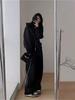 Women's Autumn/Winter Fashionable Casual Sportswear Set: Velvet Hooded Sweatshirt with Wide-Leg Pants Two-Piece