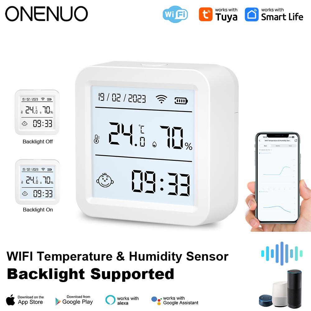 Newest Smart WIFI Temperature Humidity Sensor Hygrometer Thermometer Smart Life APP Control Moniter Support Alexa Assistant