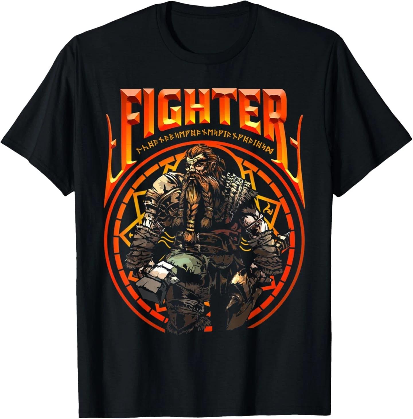 

Dwarven Fighter Fantasy D20 Tabletop RPG Roleplaying Gamer T-Shirt 3XL