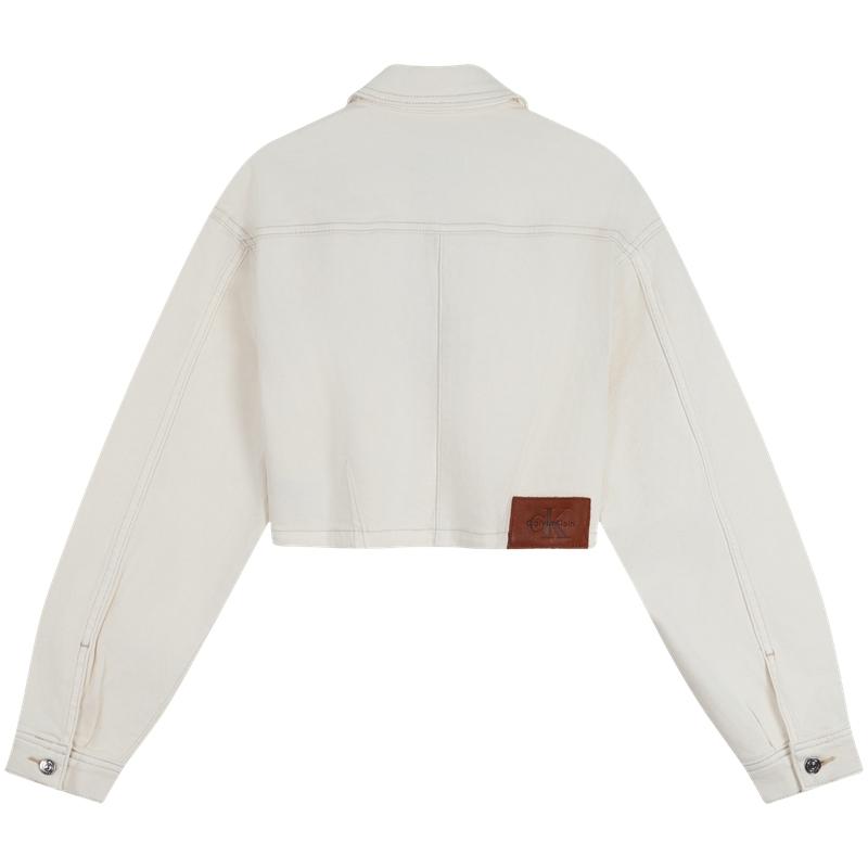 Calvin Klein Vintage Style White Denim Jacket Women Jackets 47D808G