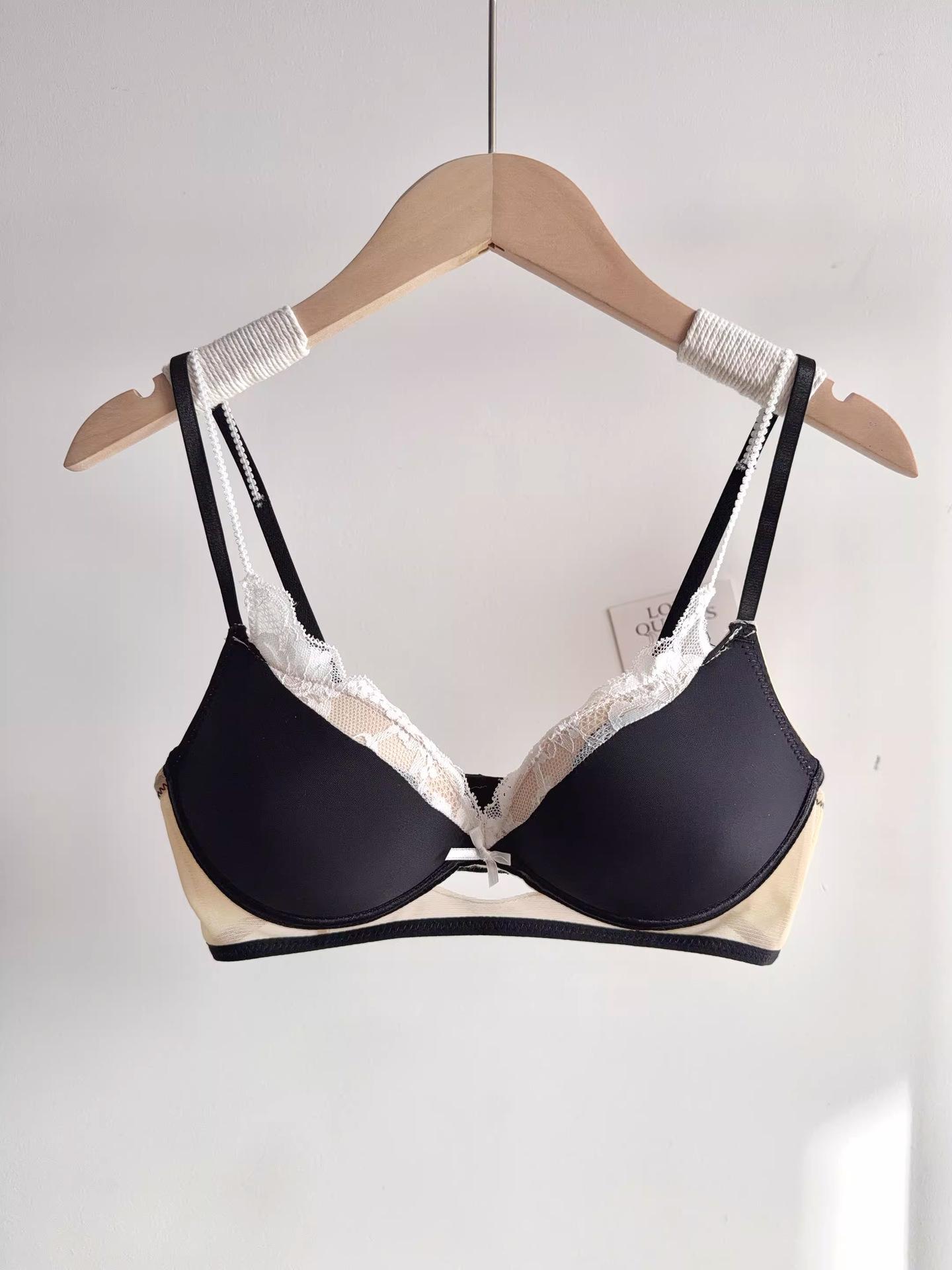 French lace sexy pure desire underwear women s suit gathers small breasts and shows big new popular breasts S size (32/70ab)