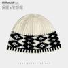 Wool Textured Knitting Beanie Women Cap Ear Protection Loose Fit Seasons Cold