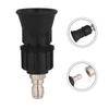 Rubberized 40 Degree Pressure Washer Nozzle with Stainless Steel Interior for Long Lasting Use and Splash Reduction