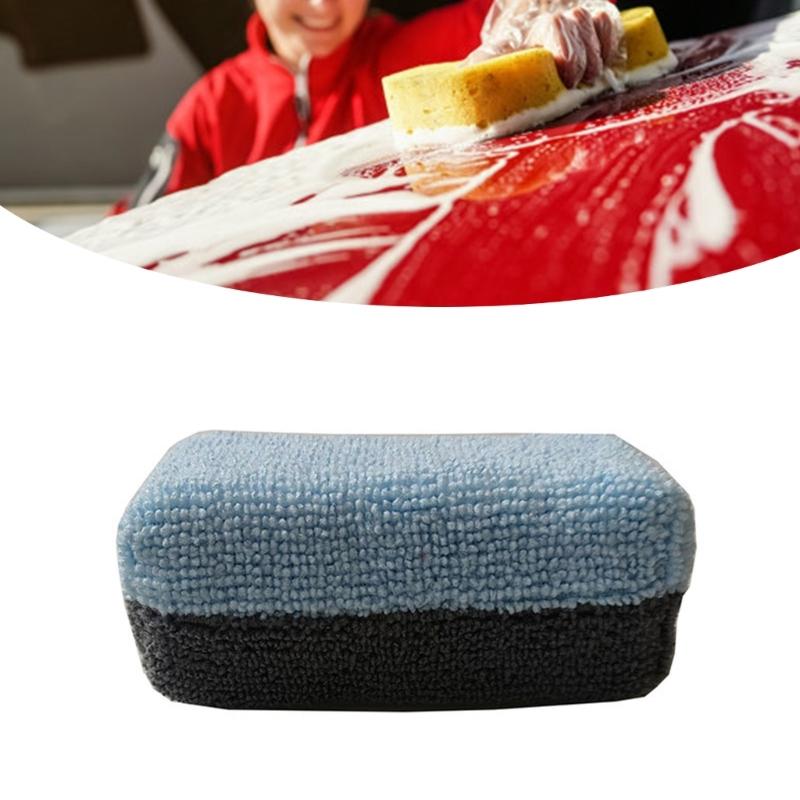 Pack Of 3 Microfiber Applicators High Absorbency & Reusable Designs Double  Sided Microfiber Sponges set for Car Coating