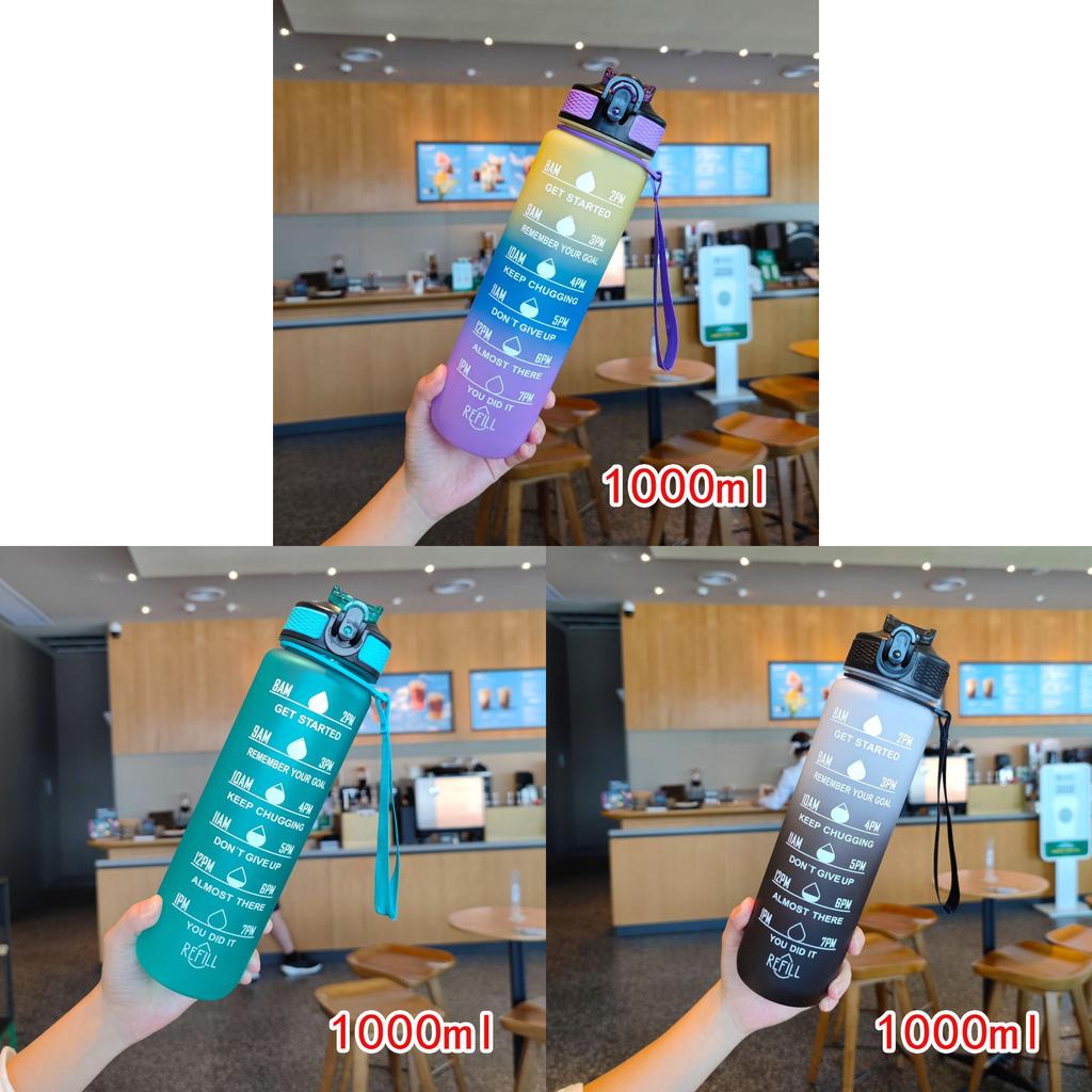 Plastik-Trinkbecher für Erwachsene mit Farbverlauf und Strohhalm für Büro und Outdoor