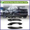 Exterior Door Handle Cover Trim for Hyundai Tucson 22-24 Carbon Fiber Black