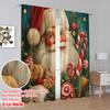 2pcs,2D Plane Printing Contemporary Curtains Vibrant Santa Claus Versatile Polyester Fabric (without Rod) Room Decor Ldeal for