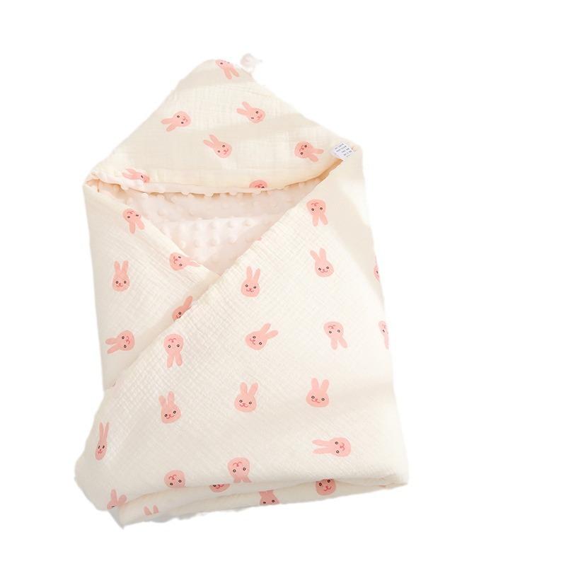 Crêpe Bohnen Bohnenklammer Baumwollsteppdecke Säugling Mit Kapuze Baumwolle Winddicht Außen Decke Neugeborenes Baby Steppdecke