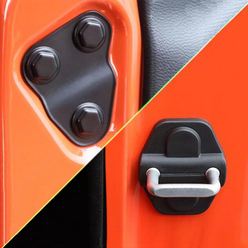 New 8pcs Door Lock Cover + Screw Protector Trim For Jeep Wrangler JL JT  2018- 2024