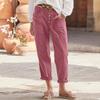 Women's Fashion Casual Solid Color Print Trousers Pants & Capris