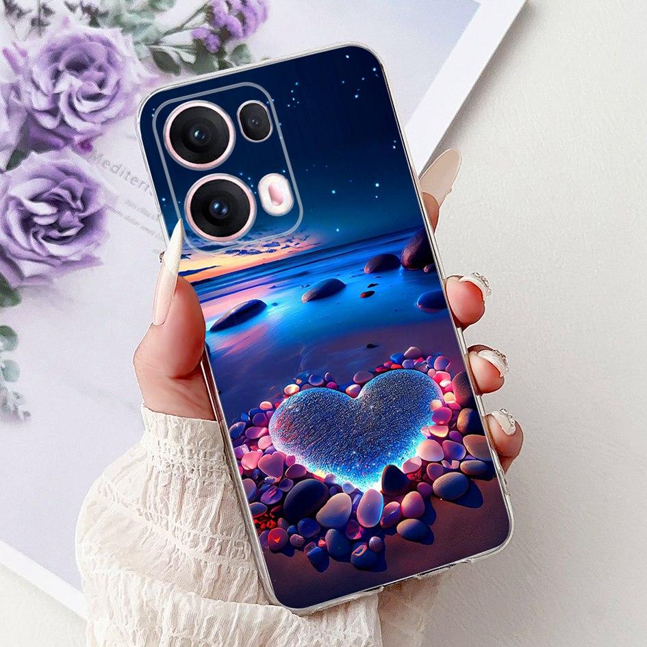 For OPPO Reno13 Pro 5G Case CPH2697 Fashion Flower Butterfly Soft Silicone Phone Cover For OPPO Reno 13 CPH2689 Reno13Pro Bumper
