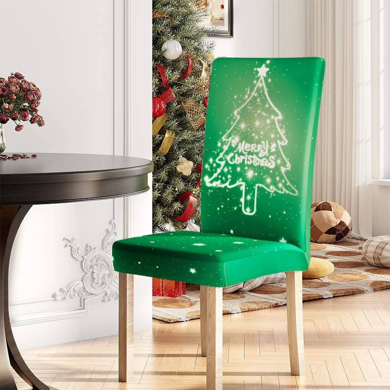 

1/2/4/6pcs Christmas Chair Cover for Dining Room Stretch Xmas Decor Seat Slipcover Chair Protective Covers for New Year Party 1pc