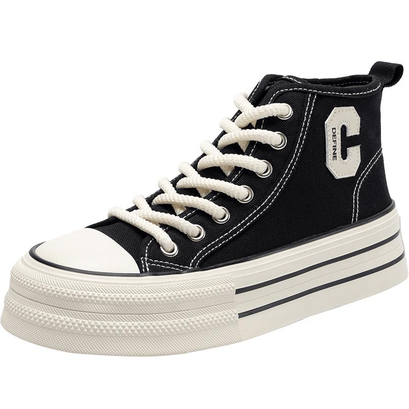 ZHR Women s Classic High-Top Canvas Platform Shoes CS32 37