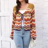 Women's Fall and Winter Wavy Patchwork Striped Sweater