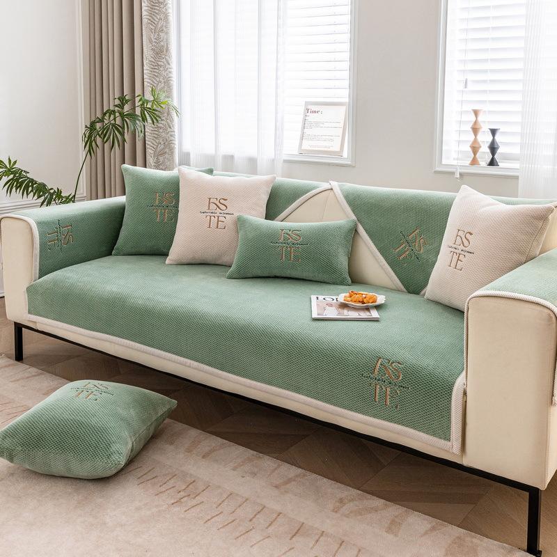 

Подушка для дивана из хлопкового бархата Four Seasons Universal, нескользящая толстая высококачественная кожаная подушка для дивана, чехол для спинки, полотенце 70*70cm