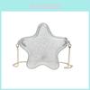 Borsa da Donna a Spalla Singola a Forma di Stella Oro Argento alla Moda per Uscite Casual