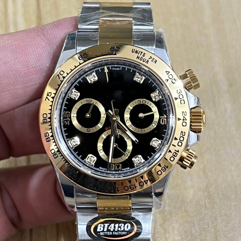 Relógio Mecânico Multifuncional Masculino Laojia Daytona, Design de Três Olhos e Seis Ponteiros