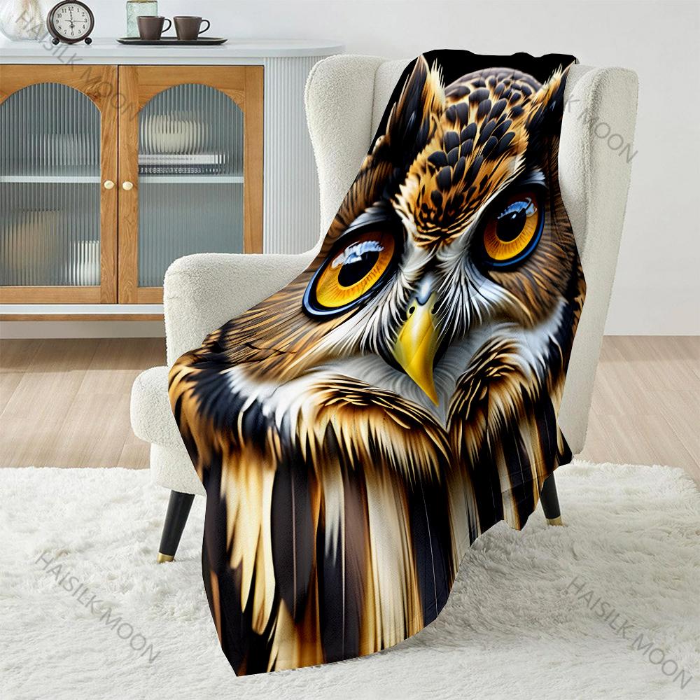 New Products night owl Blanket Warm Soft Fluffy Kids and Adults Sofa Bed Throw Blanket Suitable Home Travel Camping Luxury Gifts
