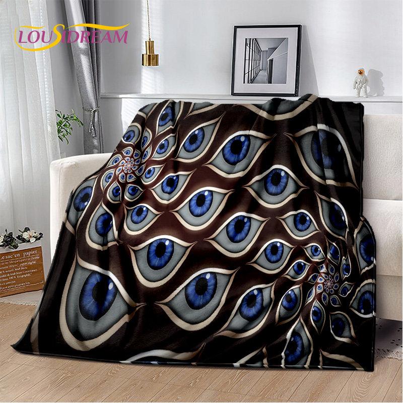 Nazar Evil Eye Arborele vieții pătură moale de pluș, pătură de flanel pătură pentru sufragerie dormitor pat canapea husă de picnic copii