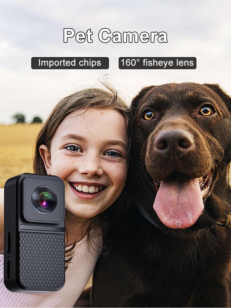 HD Pet Sports Camera with 160° Ultra-Wide Fisheye Lens & Loop Recording