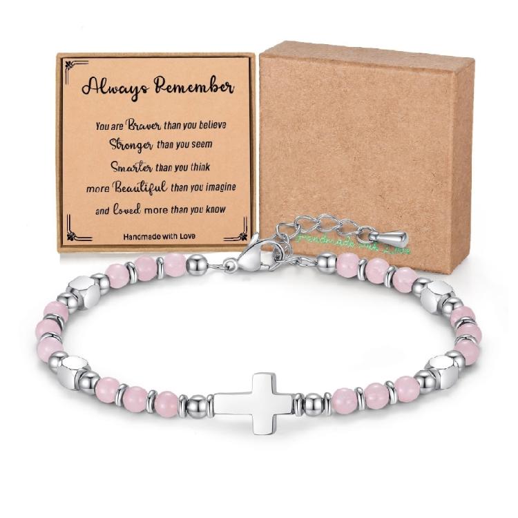 Hand-making Round Beaded Bracelet Religious Bracelet Natural Stone Bangles Stone Bracelet Present for Woman and Man