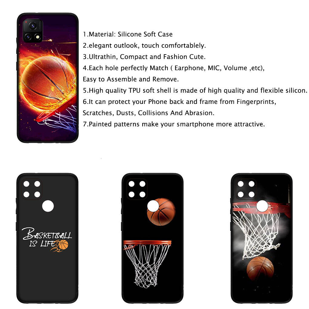 Cover for iPhone 17 16 15 Xiaomi Poco Redmi Note 14 13 12 11 Pro Max 9 16e Samsung Galaxy S25 S24 S23 A05 A56OPPO Huawei Basketball Sports Phone Case