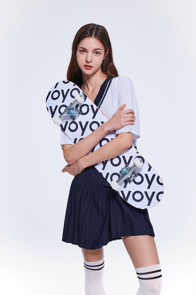 Waiowai Double-Pleated Flare Skirt_2Colors