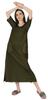 Inkmeso Solid Long Nightgown For Womens V-Neck Loungewear Casual Sleep Dress With