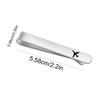 Yousheng 1/2/3/4/5Pcs Tie Clip Airplane Pattern 304 Titanium Steel Tie Clips Nickel-Free Finish Business Meeting Tie Clip Men Weddings Daily Wear