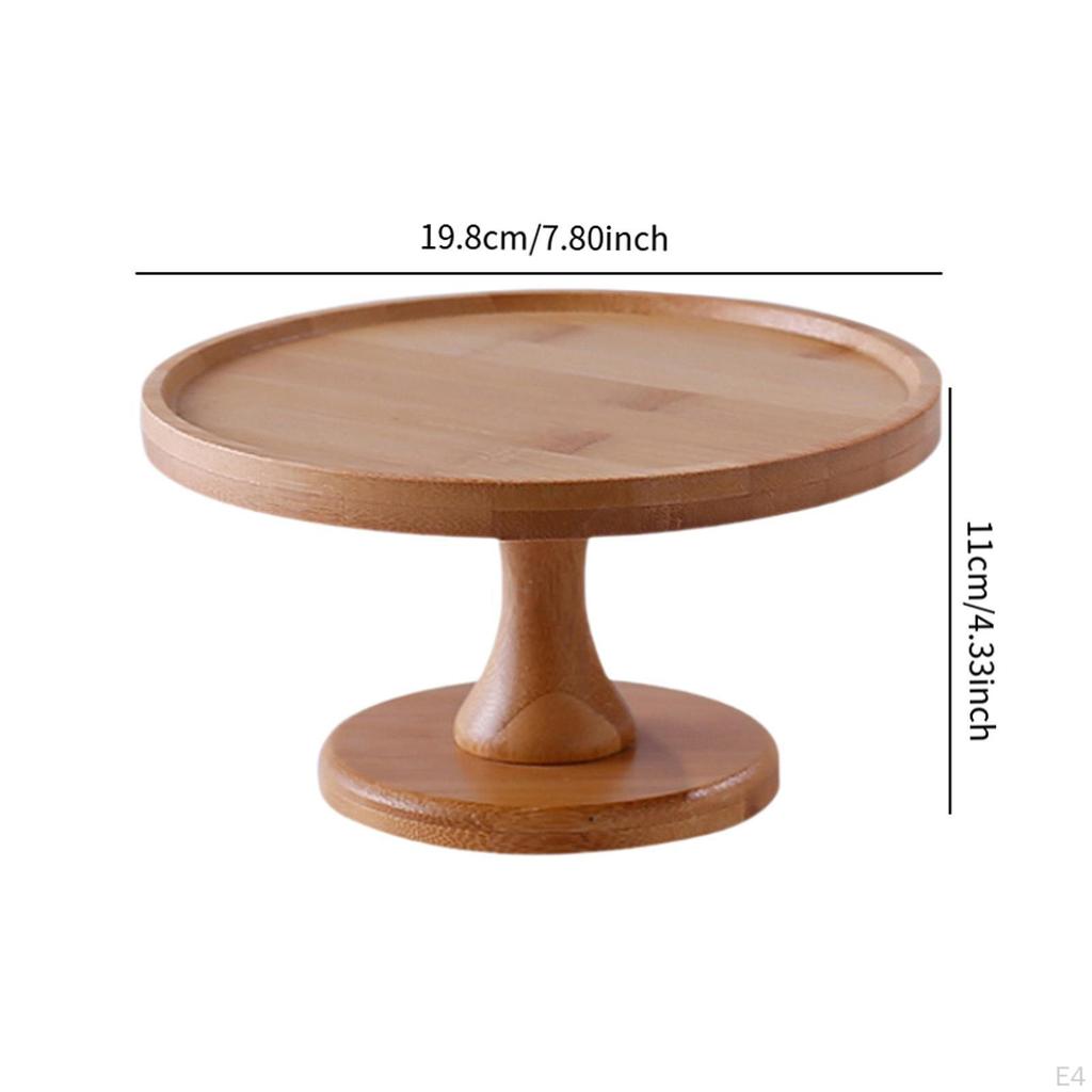 Bamboo Cake Holder, Cupcake Serving Tray for Celebrations