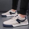 Fashion Men's Vulcanize Shoes 2025 New Skate Shoes Luxury Brand Male Comfortable Flats Men Leather Fashion Men Outdoor Walking Footwear