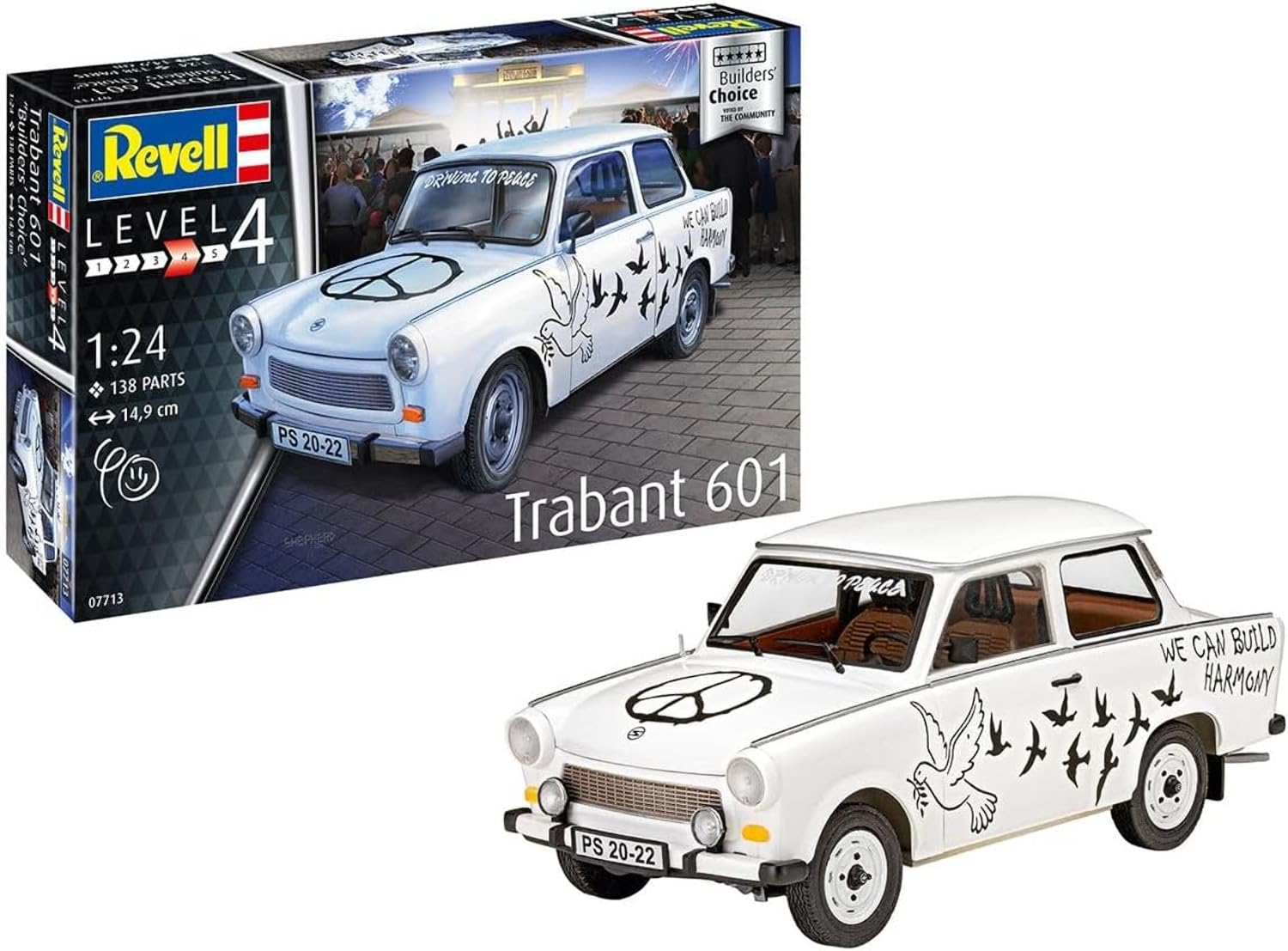 

German Revell 1/24 scale Trabant 601S Builder s Choice Plastic Model 07713