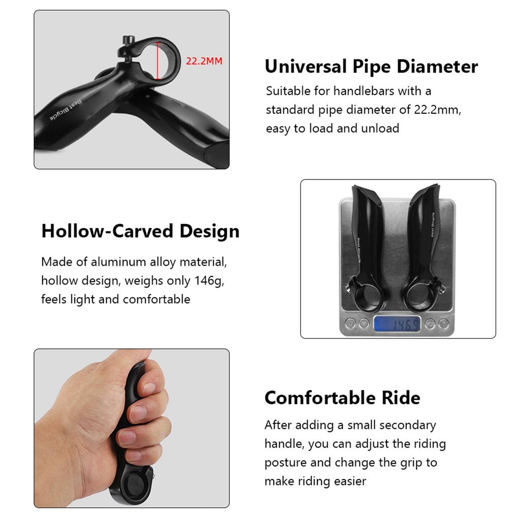 1 Paar Mountainbike Barend Stuur Bar End Slijtvaste Stuurhoes Stuur Fietsaccessoires