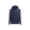Denim Look Regular Fit Stretch Woven Hooded Track Top 'Blue' Men's IA9389