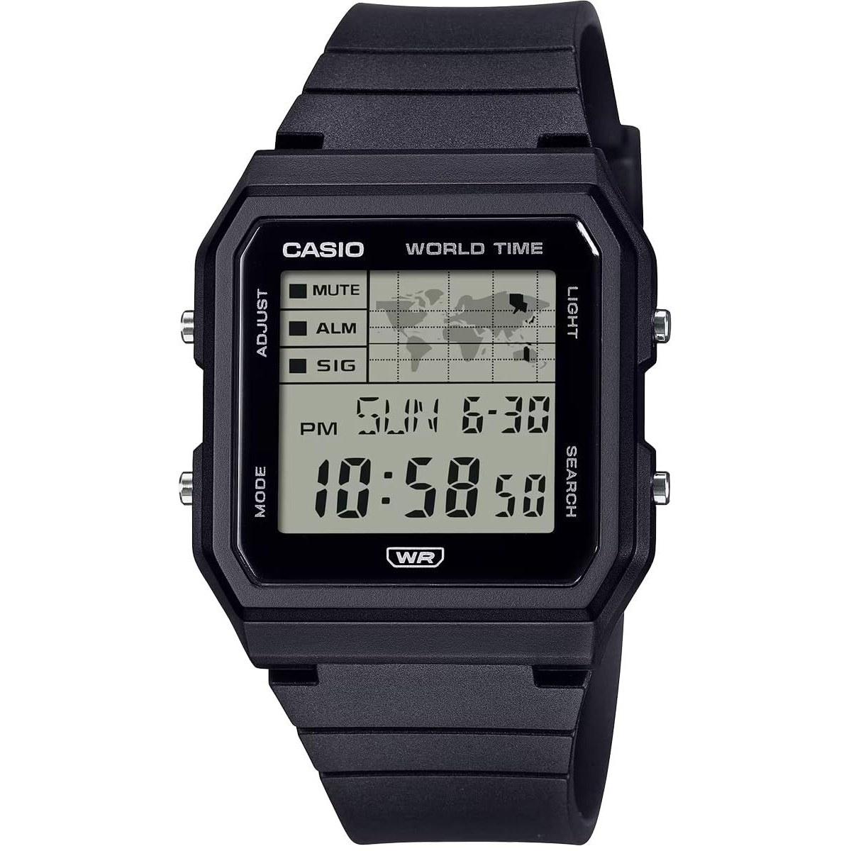 CASIO World Time digital unisex wristwatch LF-30W-1A biomass plastic band black overseas model