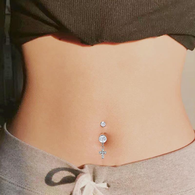 Titanium G23 Alloy Fashion Cross Navel Piercing Ring