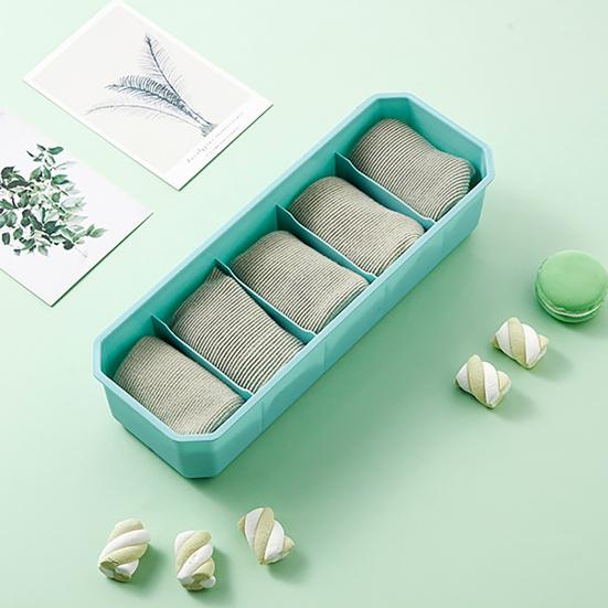 Socks Storage Box Stackable Fashion Portable Bra Underwear Storage Organizer Compartment Case for Home