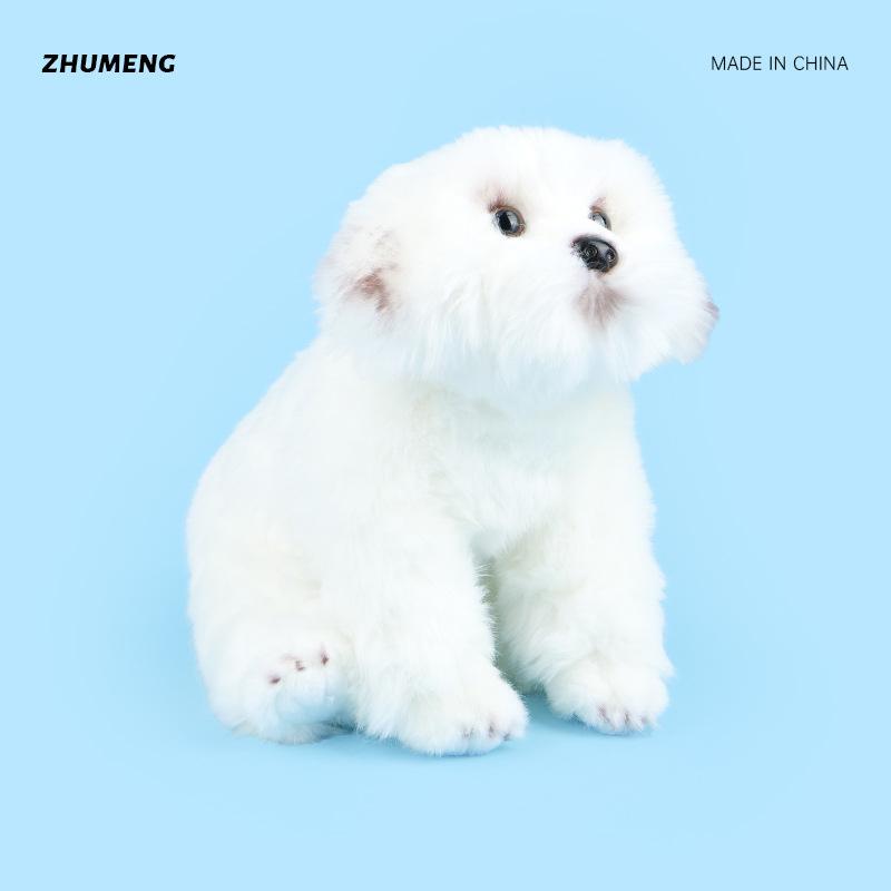 Hračka Bílý Pes Panenka Dárek k Narozeninám Roztomilá Plyšová Panenka