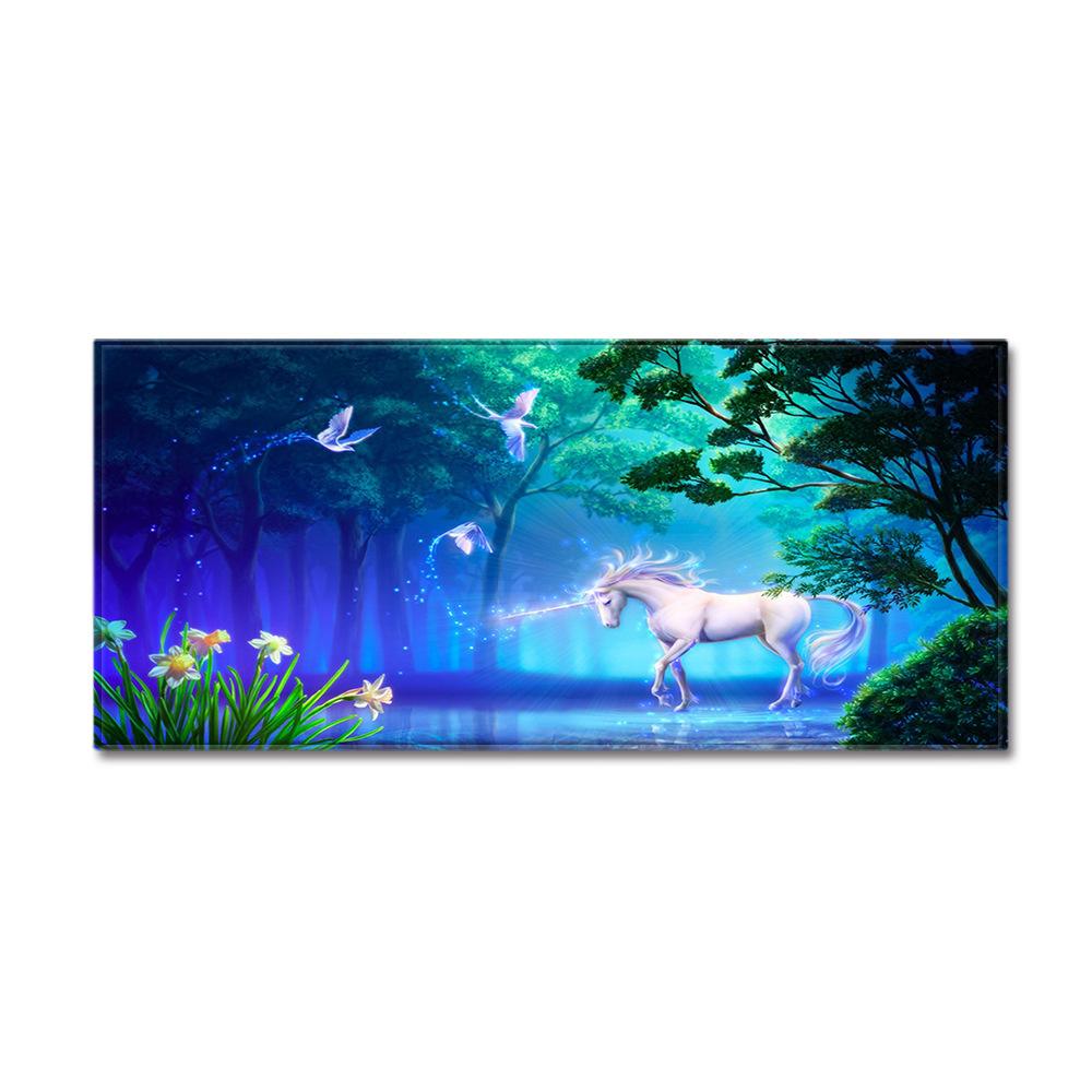 Unicorn Carpet Long Floor Mat Love Theme Doormat