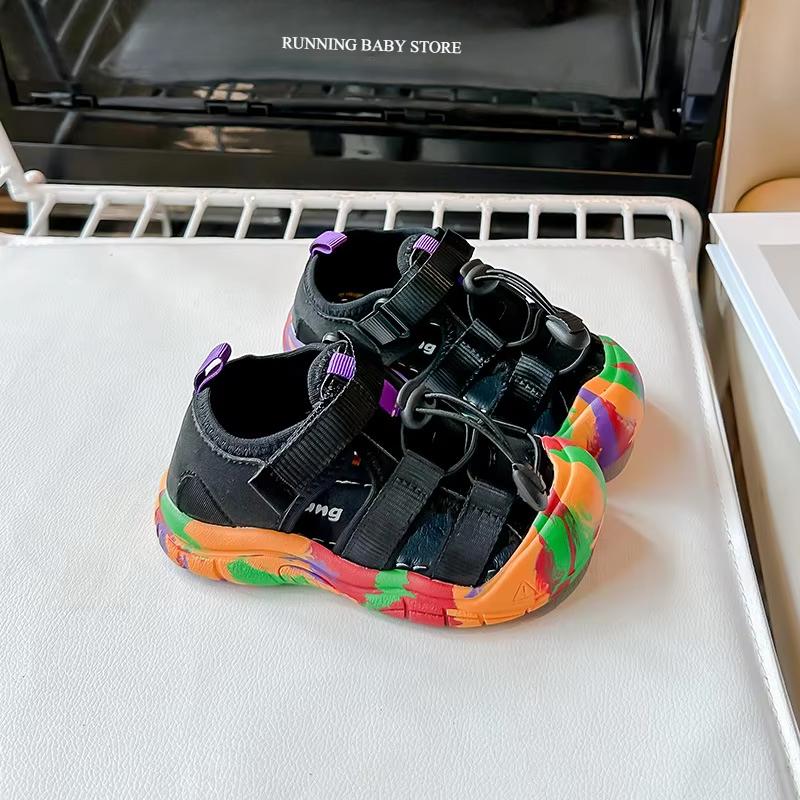 

Children Upstream Shoes Summer New Boy s Anti-slip Quick-drying Anti-collision Sandals Girls Fashion Outdoor Wading Shoes I03121 23 чорний