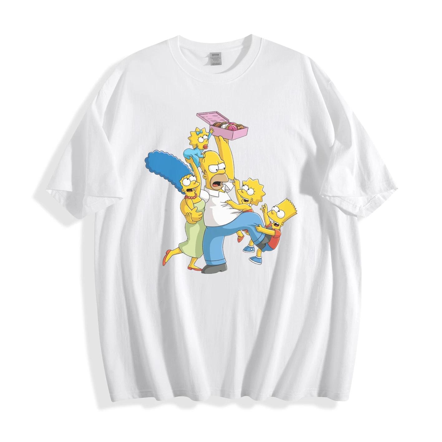 OFFICALThe Simpsons Homer Bart Lisa Marge Maggie Blue Graphic T-Shirt Tee XXXXL