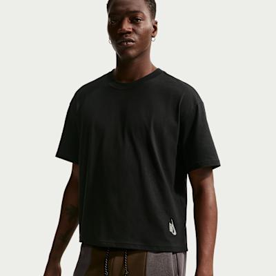 Nike T Shirts Men s Black Crew Neck Moderate S