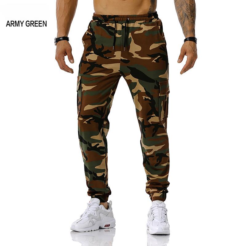 Men's Pants Camouflage Jogging Pants Outdoor Sports Pants Football Training Fitness Trousers Casual Sweatpants Men