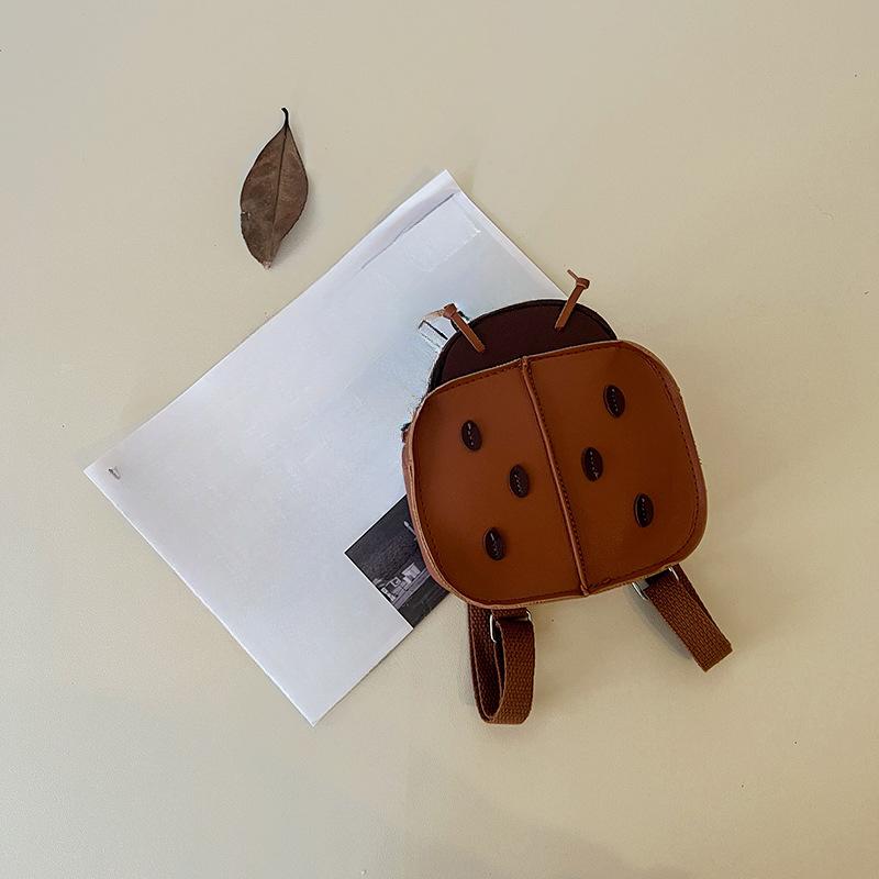 Ретро Божья коровка Детский, Мальчиковый, Девочковый, Стильный Рюкзак для Младенцев из Детского Сада small коричневый