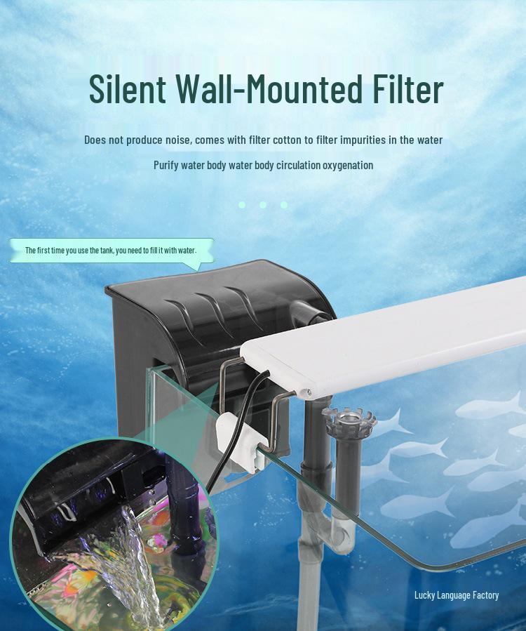 Mini Eco Fish Tank: Hot-Bent Glass, Desktop Goldfish Betta Aquarium, Water-Free Design for Living Room